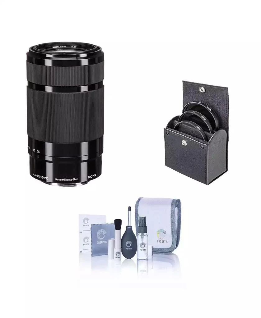 商品SONY|E 55-210mm f/4.5-6.3 OSS Lens for Sony E, Black, Bundle with 49mm Filter Kit, Cleaning Kit,价格¥2468,第1张图片