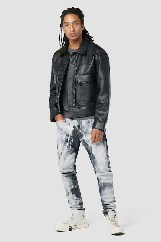 商品Hudson|Zack Skinny Jean Bleached Black,价格¥1495,第1张图片