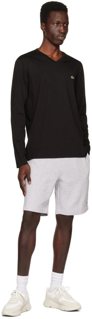 商品Lacoste|Black V-Neck Long Sleeve T-Shirt,价格¥308,第4张图片详细描述