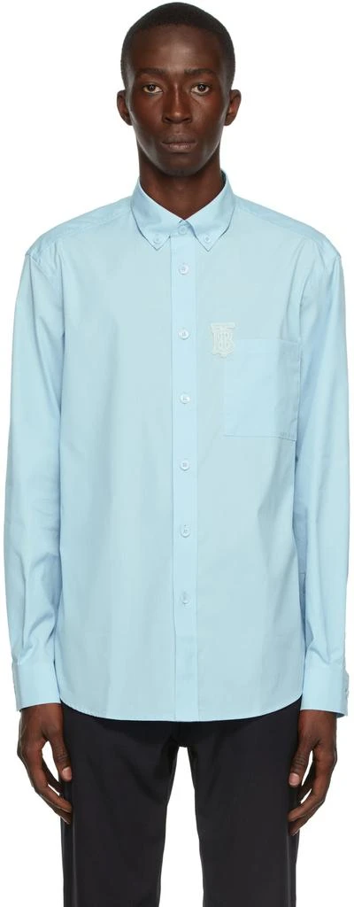 商品Burberry|Blue Poplin Caddington Shirt,价格¥3169,第1张图片