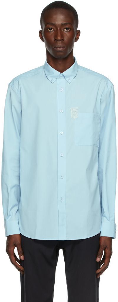 商品Burberry|Blue Poplin Caddington Shirt,价格¥3013,第1张图片