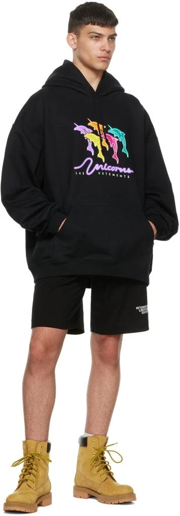 商品Vetements|黑色棉质连帽衫,价格¥3390,第4张图片详细描述