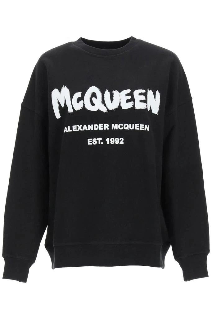 商品Alexander McQueen|GRAFFITI LOGO SWEATSHIRT,价格¥1924,第1张图片