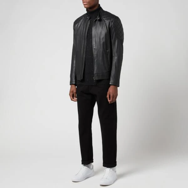 BOSS Casual Men's Jador Leather Jacket - Black 商品