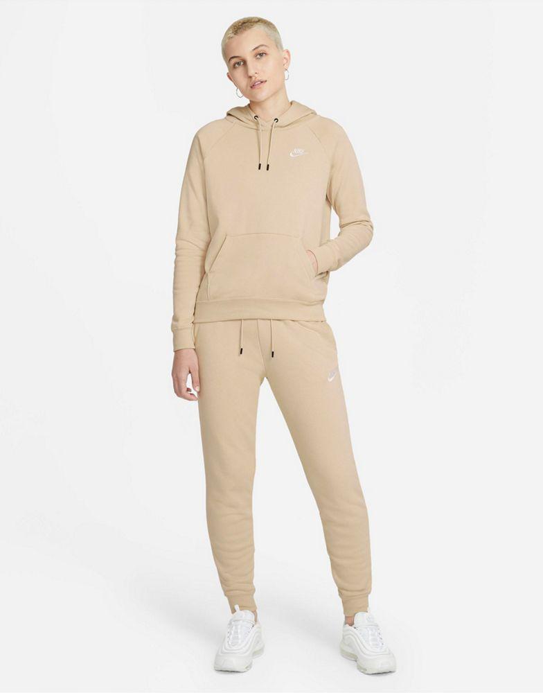 商品NIKE|Nike Essential Fleece slim joggers in rattan beige,价格¥201,第1张图片