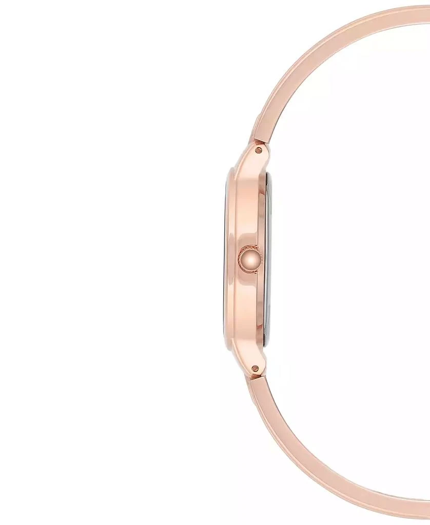 商品Anne Klein|Women's Diamond Accent Rose Gold-Tone Stainless Steel Bracelet Watch 30mm,价格¥292,第2张图片详细描述