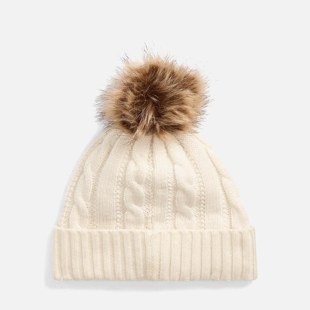 Lauren Ralph Lauren Pompom Cable-Knit Beanie商品第2张图片规格展示