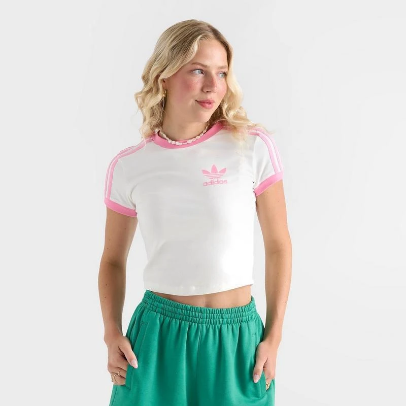 商品Adidas|Women's adidas Originals 3 Stripes Slim Baby T-Shirt,价格¥259,第3张图片详细描述