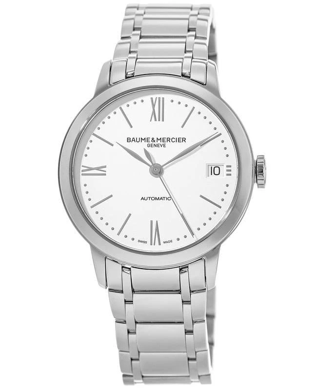 商品Baume & Mercier|Baume & Mercier Classima Automatic Grey Dial Steel Women's Watch 10495,价格¥20577,第1张图片