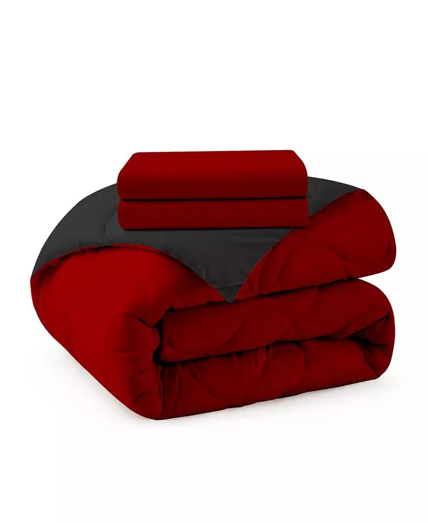 商品UNIKOME|Lightweight Quilted Reversible Down Alternative Comforter Set, 3 Piece,价格¥732,第3张图片详细描述