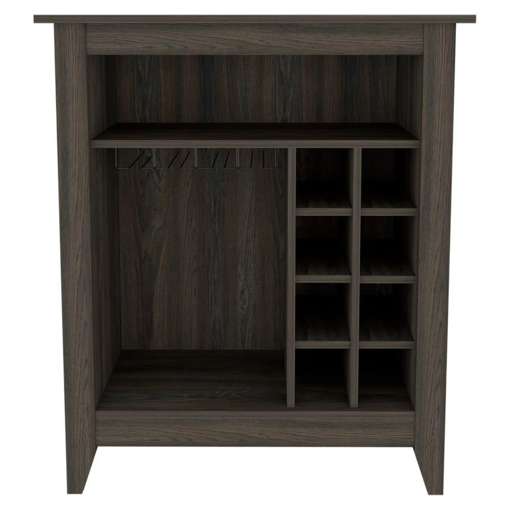 商品Depot E-Shop|DEPOT E-SHOP Mojito Bar Cabinet, Six Wine Cubbies, One Open Drawer, One Open Shelf, Countertop-Espresso, For Living Room,价格¥1515,第2张图片详细描述