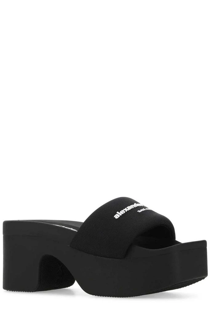 商品Alexander Wang|Alexander Wang Logo-Print Strap Heel Sandals,价格¥2661,第2张图片详细描述
