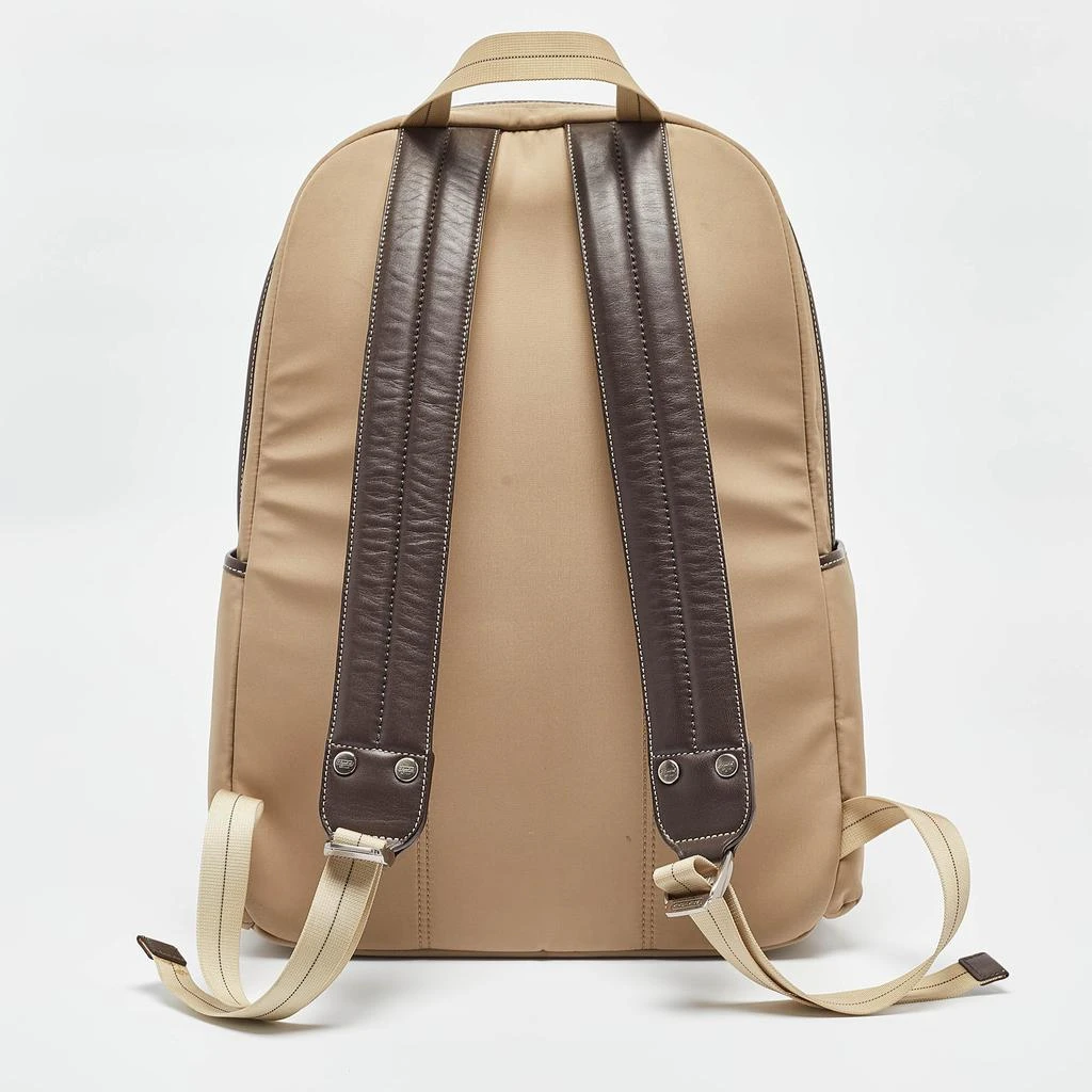 商品[二手商品] Coach|Coach Beige/Brown Leather and Nylon Backpack,价格¥1367,第4张图片详细描述