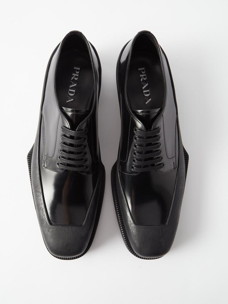 Contrast-panels leather derby shoes商品第3张图片规格展示