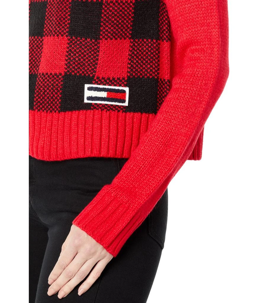 商品Tommy Jeans|Mock Neck Plaid Sweater,价格¥314,第3张图片详细描述