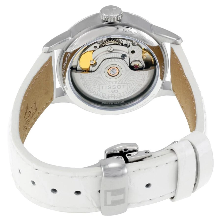 商品Tissot|女士机械手表Powermatic 80机芯 白色真皮表带 T099.207.16.116.00,价格¥2403,第3张图片详细描述