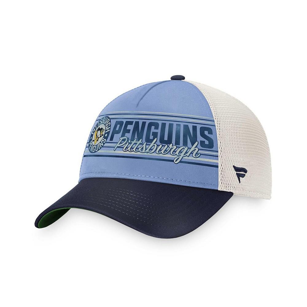 Men's Branded Blue, Navy Pittsburgh Penguins True Classic Retro Trucker Snapback Hat商品第1张图片规格展示