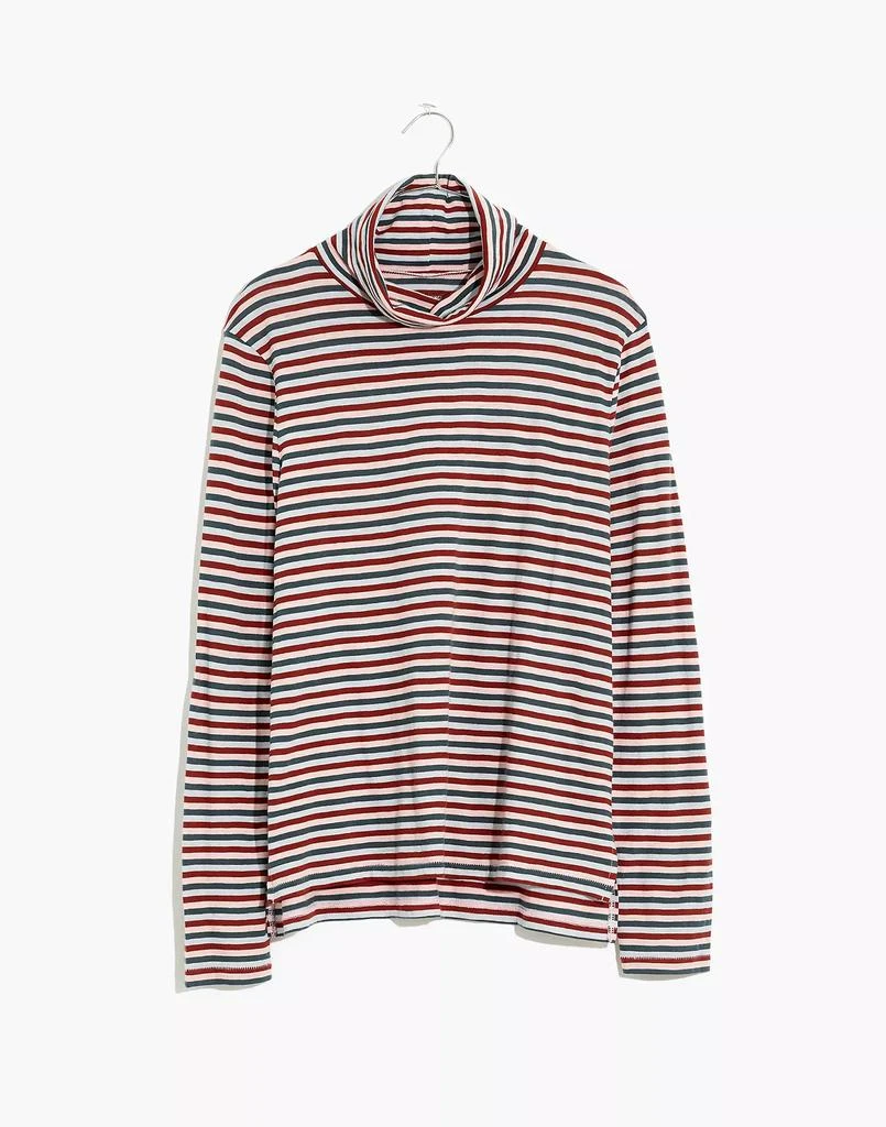 商品Madewell|Whisper Cotton Turtleneck in Herrick Stripe,价格¥158,第4张图片详细描述
