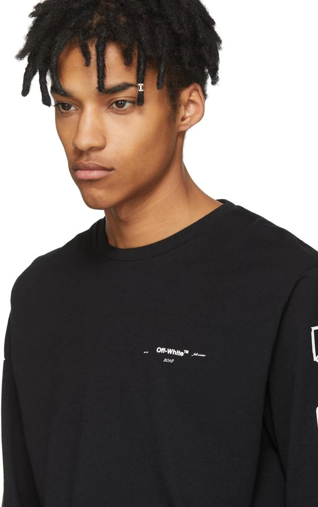 商品Off-White|Black & White Long Sleeve Diagonal Marker Arrows T-Shirt,价格¥1372,第4张图片详细描述