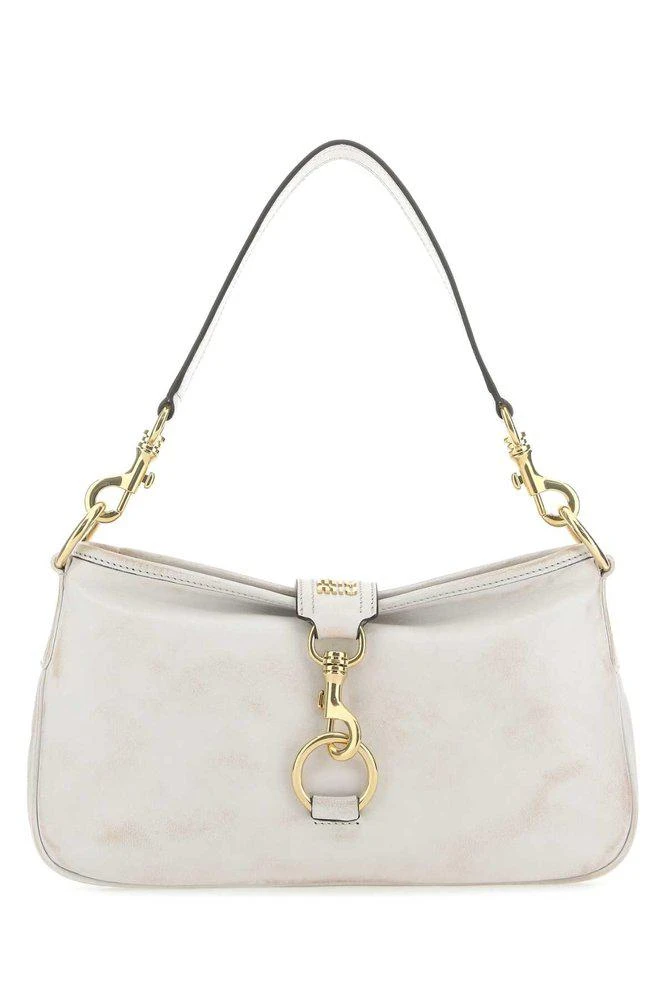 商品Miu Miu|Miu Miu Distressed Zipped Shoulder Bag,价格¥11332,第1张图片