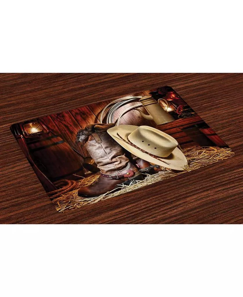 商品Ambesonne|Western Place Mats, Set of 4,价格¥256,第1张图片