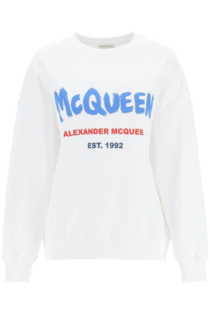 商品Alexander McQueen|GRAFFITI LOGO SWEATSHIRT,价格¥1819,第1张图片