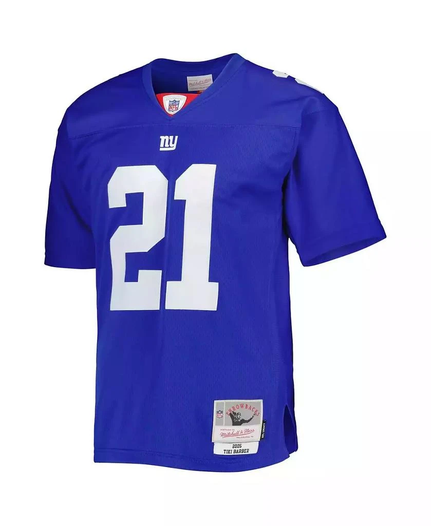 商品Mitchell & Ness|Men's Tiki Barber Royal New York Giants 2005 Legacy Replica Jersey,价格¥898,第3张图片详细描述