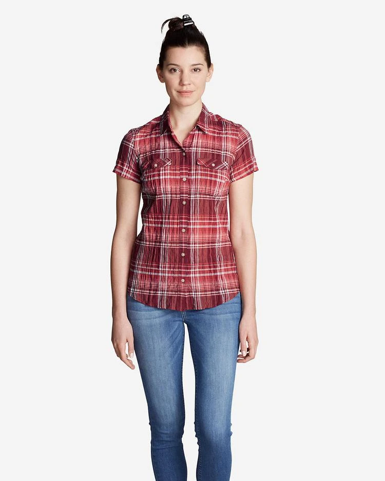 商品Eddie Bauer|Women's Packable Short-Sleeve Shirt,价格¥224,第2张图片详细描述