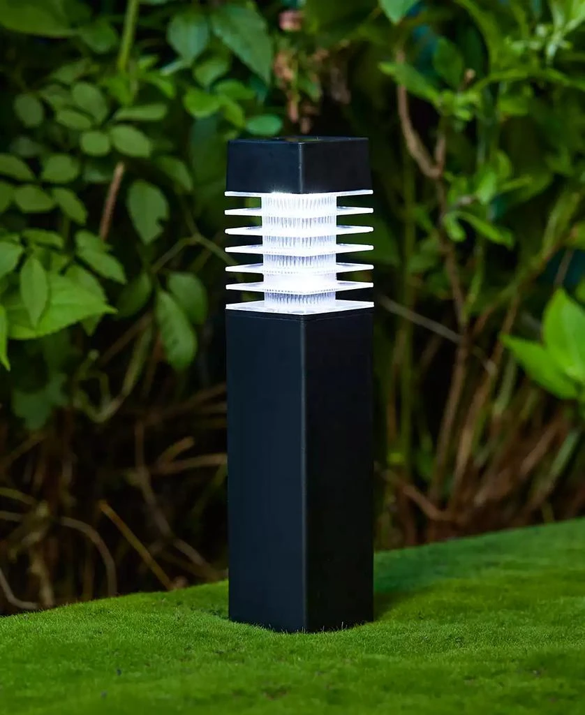 15.25" H Set of 6 Solar Powered Transparent Texture Lens Pathway Stake Light 商品