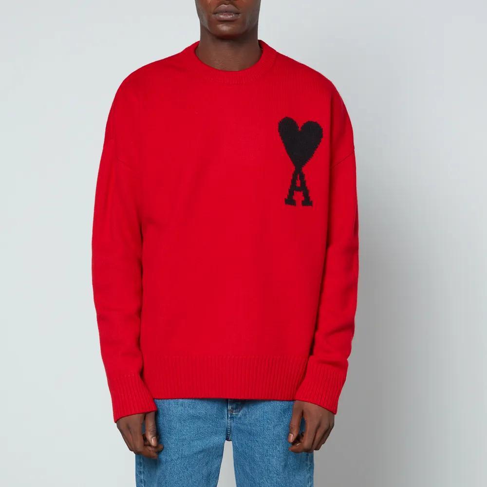 商品AMI|AMI De Coeur Intarsia Virgin Wool Jumper,价格¥2824,第1张图片