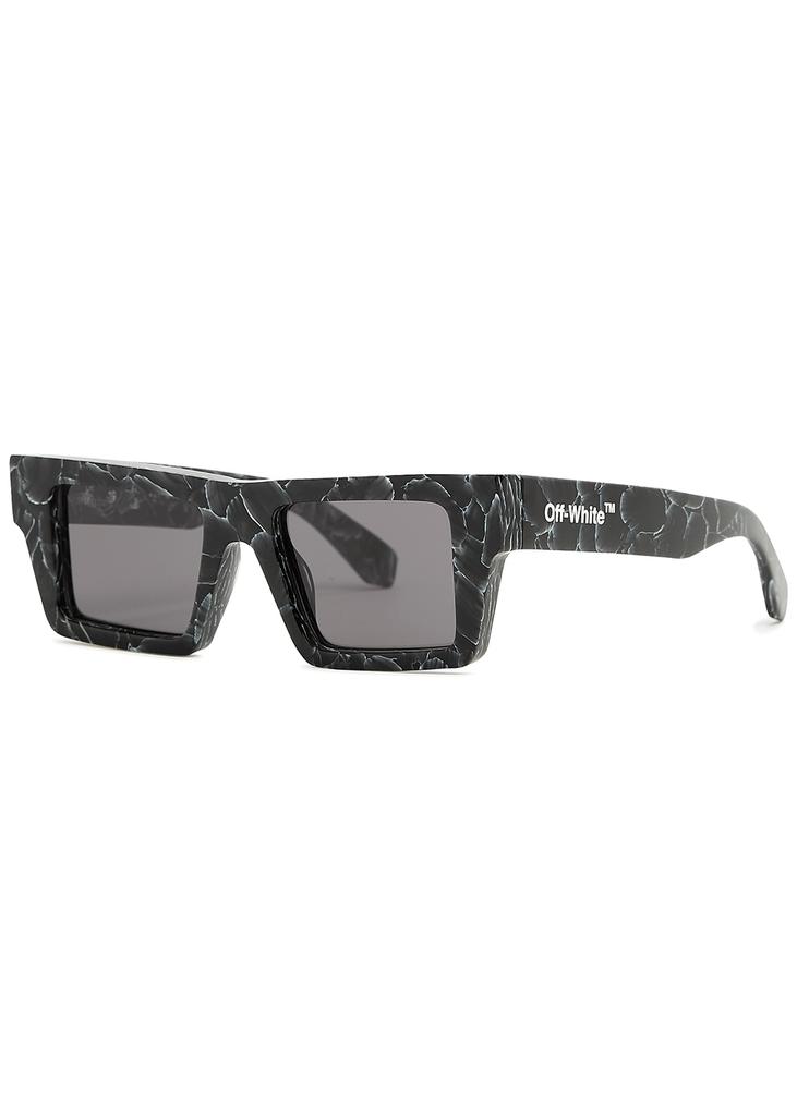 Nassau marbled rectangle-frame sunglasses商品第6张图片规格展示