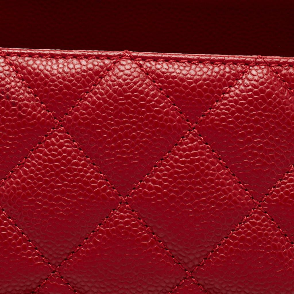 商品[二手商品] Chanel|Chanel Red Quilted Caviar Leather GST Tote,价格¥16827,第7张图片详细描述