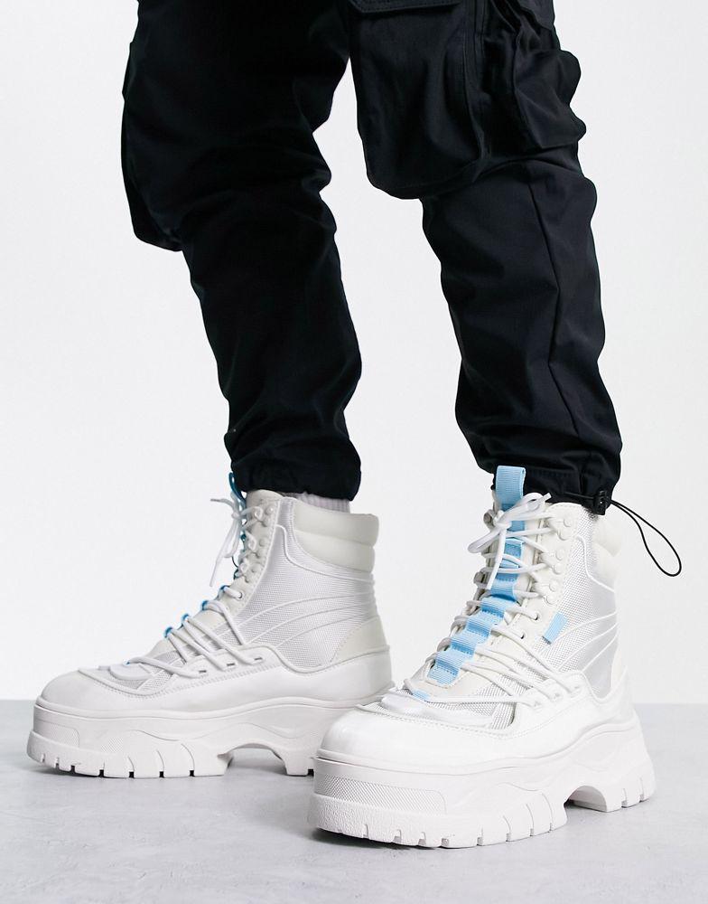 商品ASOS|ASOS DESIGN chunky lace up boot with lace detail,价格¥466,第6张图片详细描述