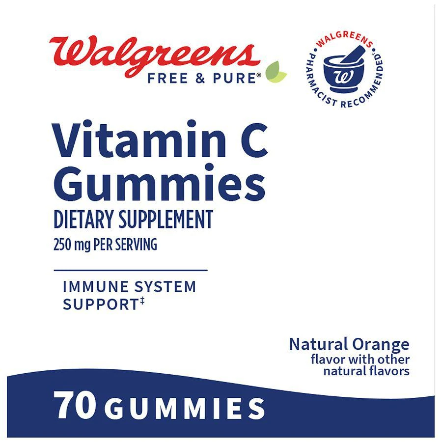 商品Walgreens|Vitamin C 250 mg Gummies Natural Orange,价格¥73,第2张图片详细描述