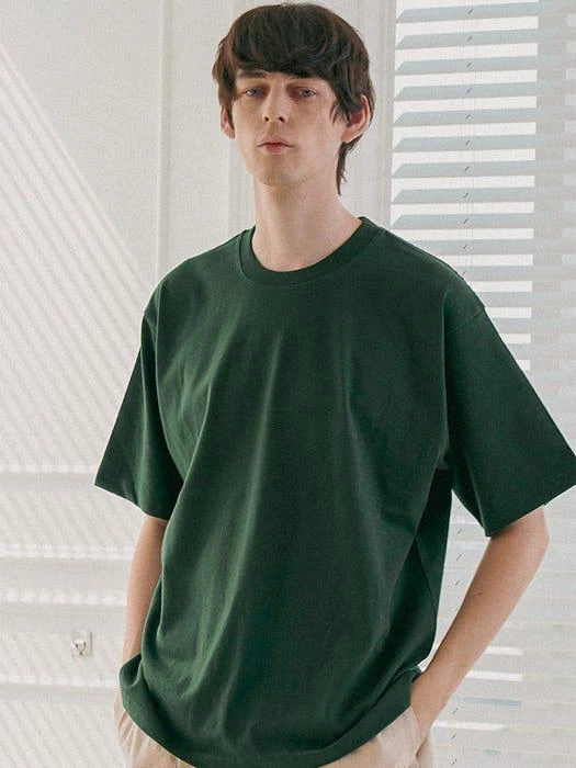 商品PAPERBOY|Basic Essential Chain Short Sleeve T Shirt Green,价格¥407,第2张图片详细描述