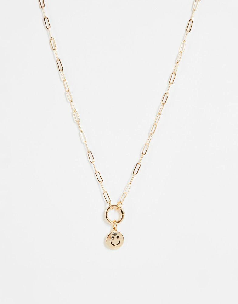 商品ASOS|ASOS DESIGN Circular Design necklace with pack of 5 detachable charms in gold tone,价格¥39,第2张图片详细描述