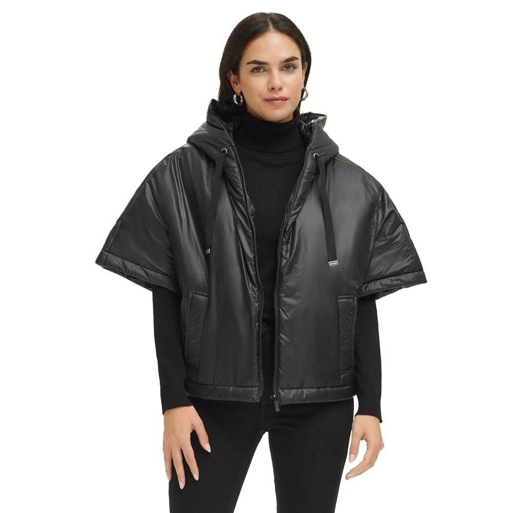 商品Calvin Klein|Women's Zip-Front Puffer Poncho,价格¥461,第1张图片