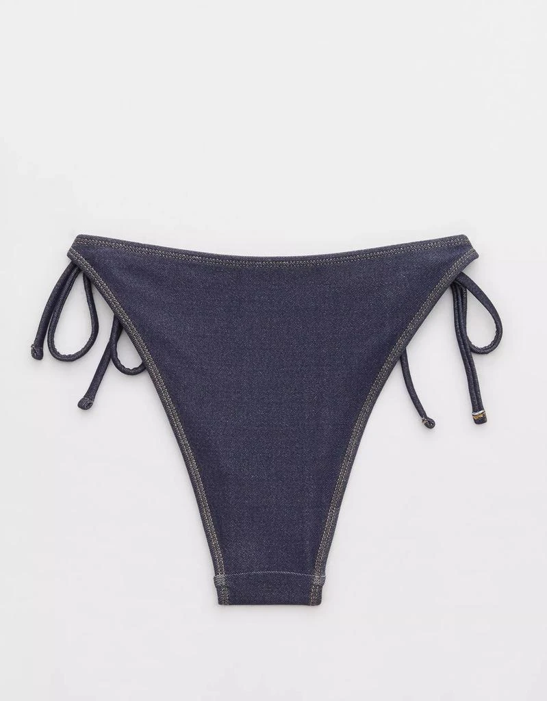 商品Aerie|AE x Aerie Match Made In Denim Cheekiest Tie Bikini Bottom,价格¥61,第4张图片详细描述