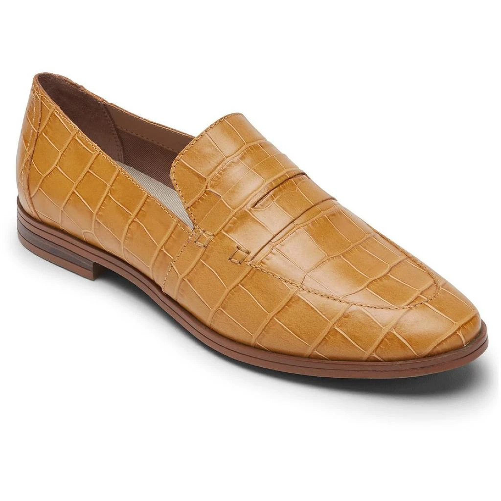 商品Rockport|Rockport Womens Perpetua Faux Leather Comfort Insole Penny Loafers,价格¥130,第1张图片
