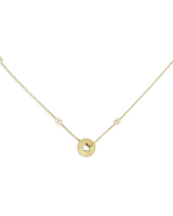 商品Gucci|18K Gold Icon Star & Double G Pendant Necklace, 40"-42",价格¥18701,第1张图片