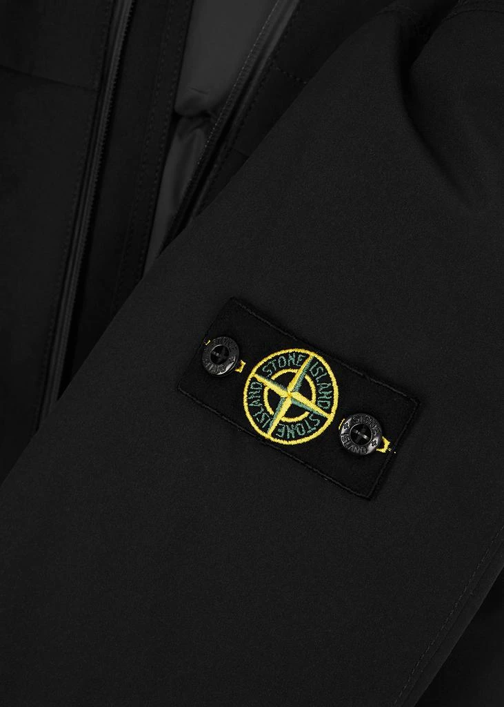 商品Stone Island|KIDS Black hooded softshell jacket (10-12 years),价格¥2192,第2张图片详细描述