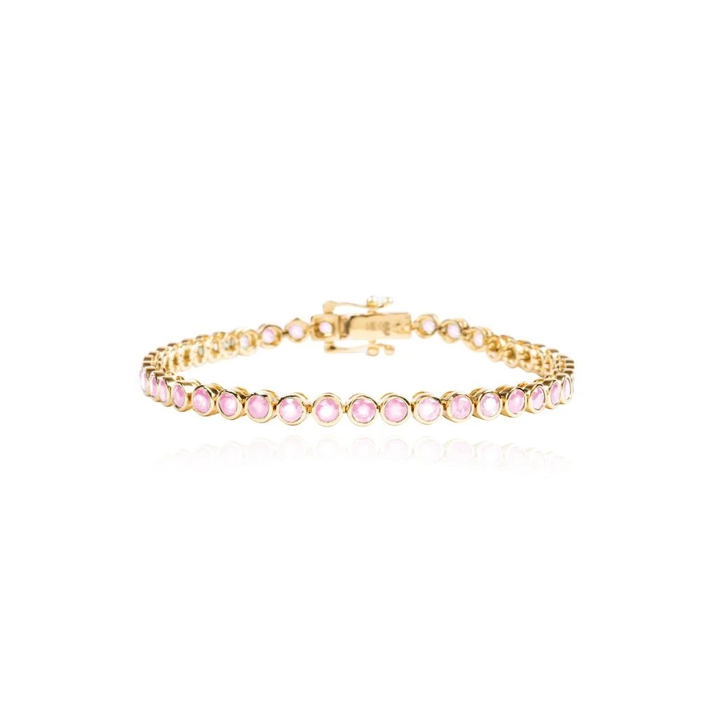 商品The Lovery|Pink Sapphire Bezel Bracelet,价格¥36326,第1张图片