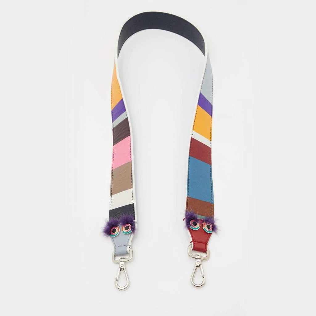 商品Fendi|Fendi Multicolor Stripe Printed Leather Monster Bag Strap,价格¥3064,第1张图片