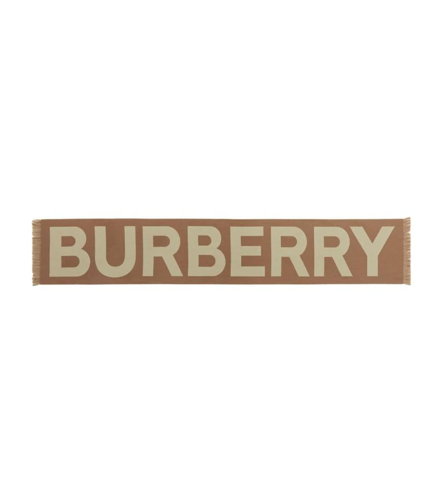 商品Burberry|Wool Oversized Logo Scarf,价格¥2991,第4张图片详细描述