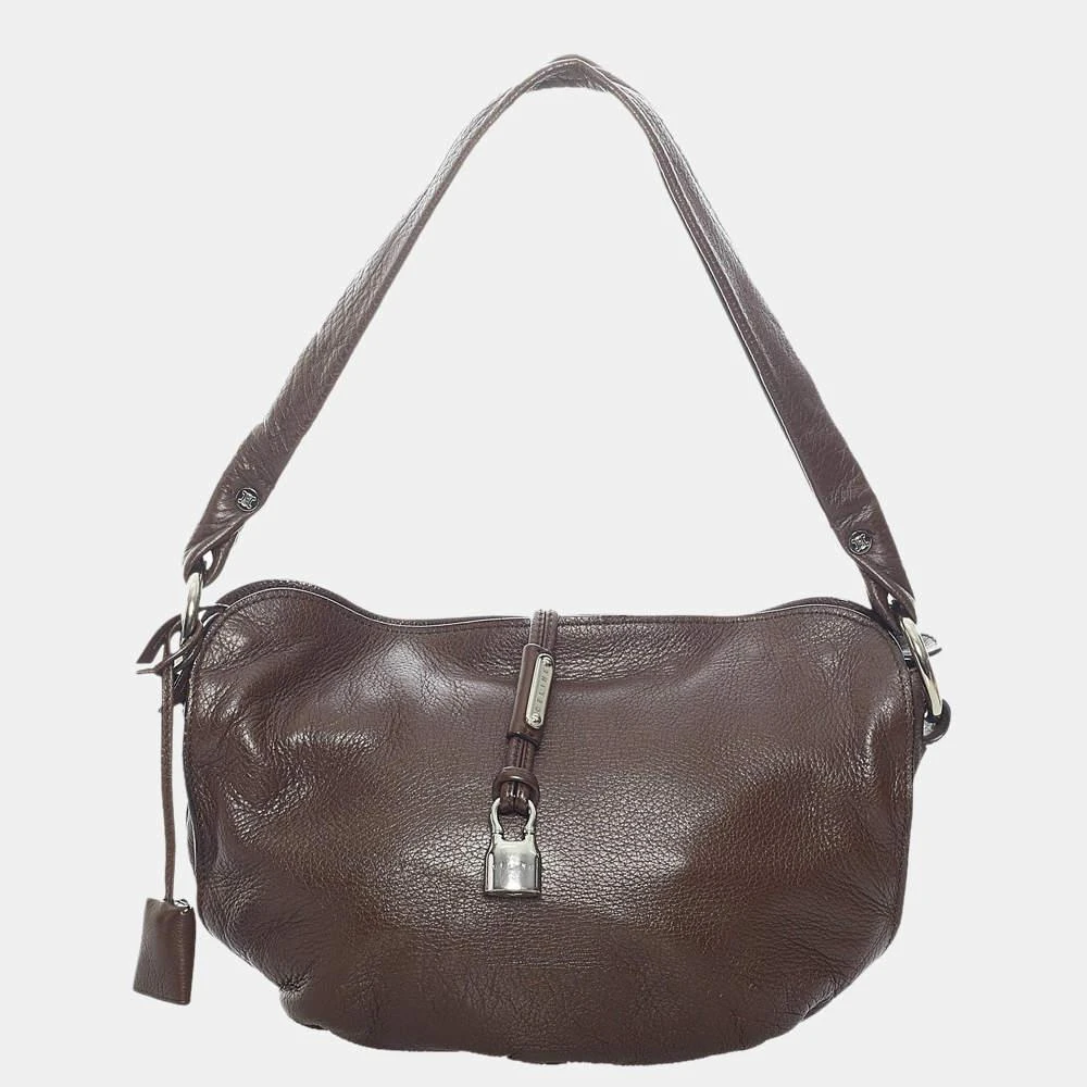 商品[二手商品] Celine|Celine Brown Bittersweet Leather Shoulder Bag,价格¥3290,第1张图片