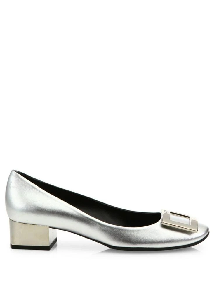 商品Roger Vivier|Belle De Nuit Metallic Leather Pumps,价格¥5068,第5张图片详细描述