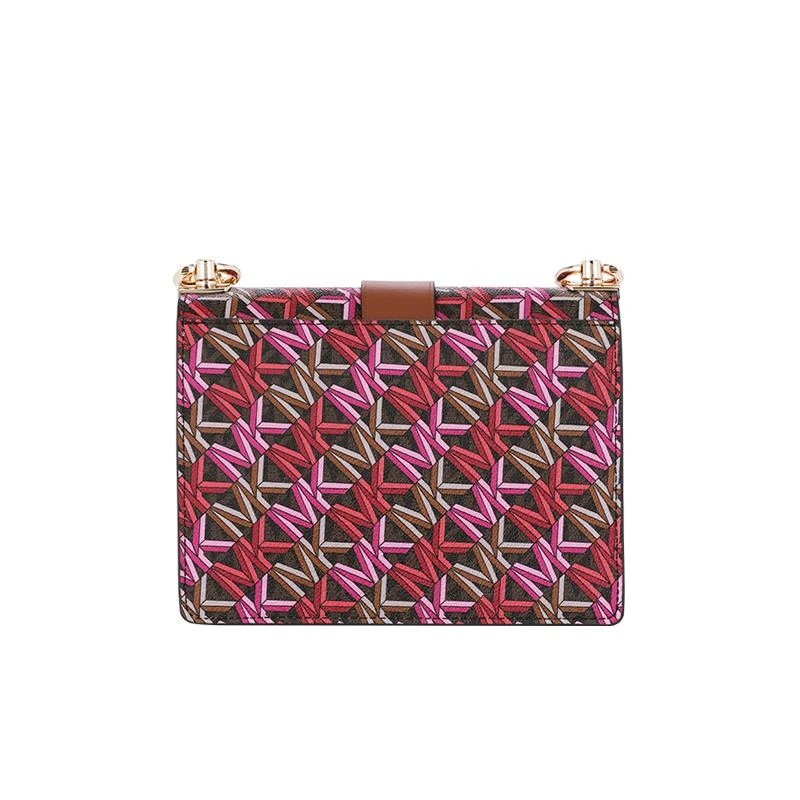 商品[国内直发] Michael Kors|MK 女包 迈克·科尔斯（MICHAEL KORS）卡其色皮质单肩斜挎链条包 32H1GGRC1I BROWN MULTI,价格¥1484,第5张图片详细描述