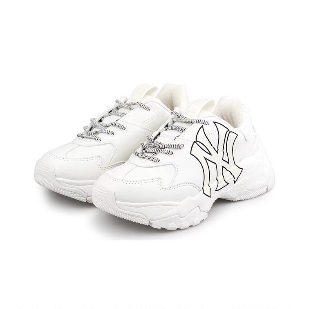 商品 【享贝家】ZY- MLB 美联棒 象牙白大标NY老爹鞋 男女同款 白色 3ASHC101N-50IVS 图