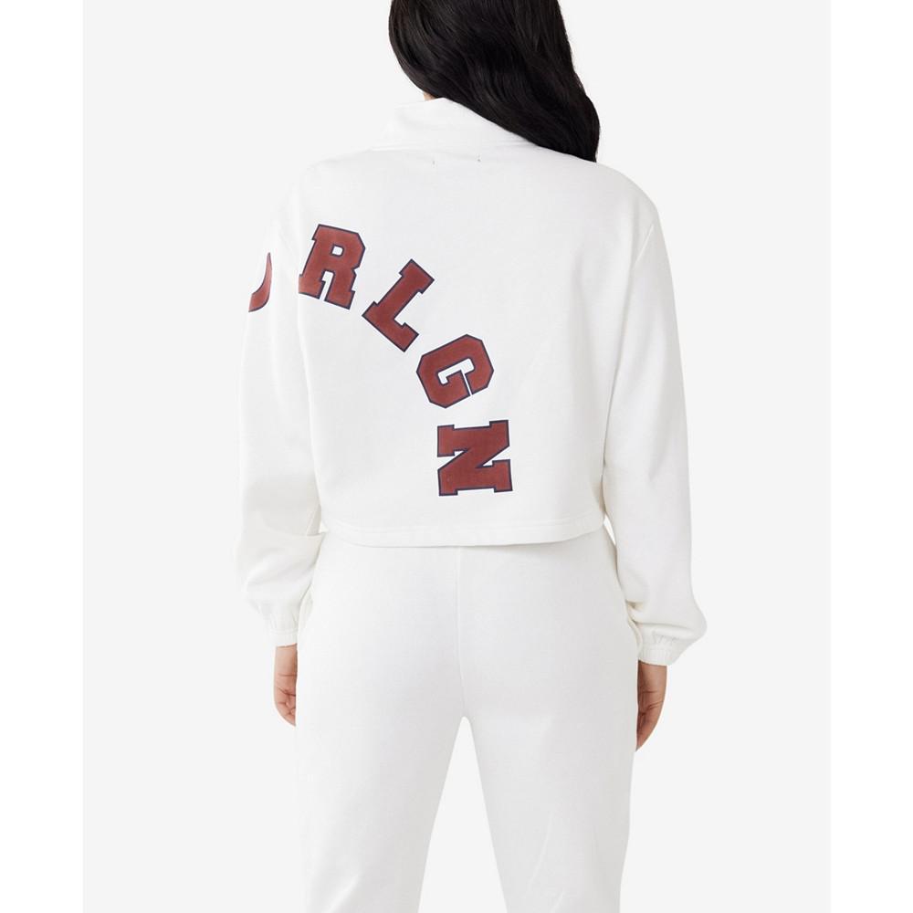 商品True Religion|Women's Collegiate Half Zip Sweatshirt,价格¥853,第4张图片详细描述