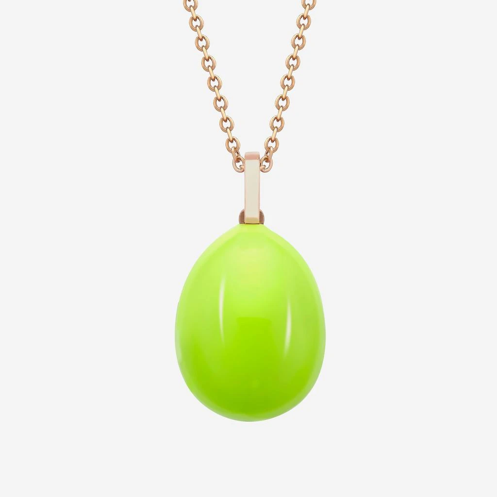 商品FABERGE|Fabergé Essence 18K Rose Gold and Neon Lime Green Lacquer Pendant 1818FP3105/1P,价格¥15936,第4张图片详细描述